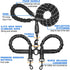 Orange Pet Double-Ended Rope + 1.5M Leash - Easy to walk two dogs, tangle-free design