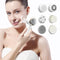 White 6-in-1 Electric Facial Cleansing Brush Set - Rechargeable & Waterproof