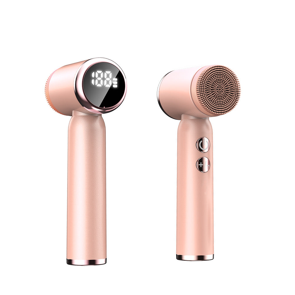 Pink 6-in-1 Electric Facial Cleansing Brush Set - Rechargeable & Waterproof