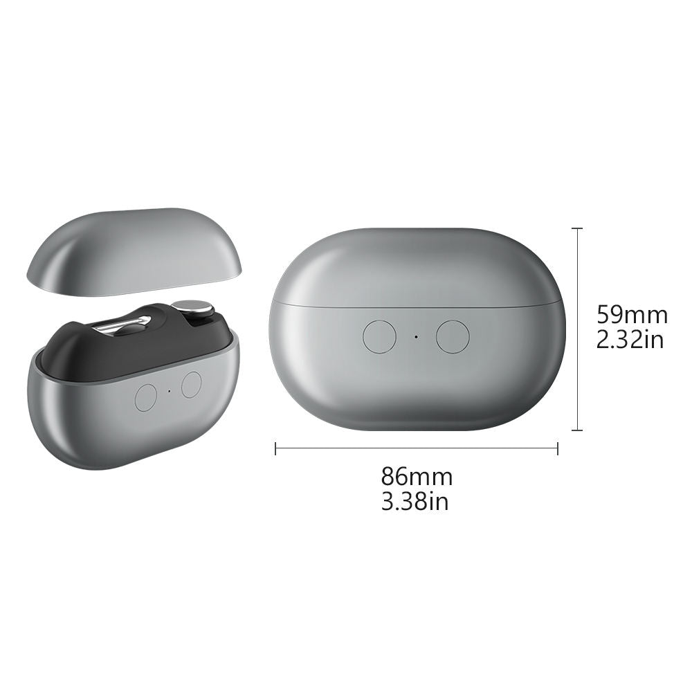 Black Multi-Function Electric Nail File - Built-in Storage Space, LED Light, Quiet Operation
