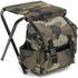 Folding Camo Backpack Stool - Portable Chair for Camping & Fishing