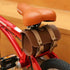 PU Leather Cycling Pouch - Retro Style for Bicycle Handlebars or Saddle