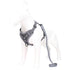 Grey Reflective Mesh Dog Harness and Leash Set - Adjustable No-Pull Vest - M