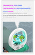 White 3-in-1 Anti-Gravity Water Drop Humidifier with Bluetooth Speaker & LED Fish Tank Light