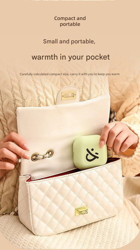 Pink Cute Block Hand Warmer - Fast Heating Portable Electric Warmer with Lanyard