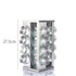 Modern stainless steel square spice revolving rack with 16 (88 ml each) empty glass jars