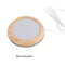 USB Cup Warmer - Wood Grain Electric Beverage Heater for Desk Office Home