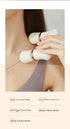 White Portable Dual Head Mini Massager - 5 Modes, Quiet Operation, USB-C Rechargeable