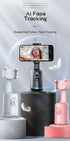 Pink AI Smart Auto Tracking Phone Holder - 360° Rotation Face & Body Tracking Mount