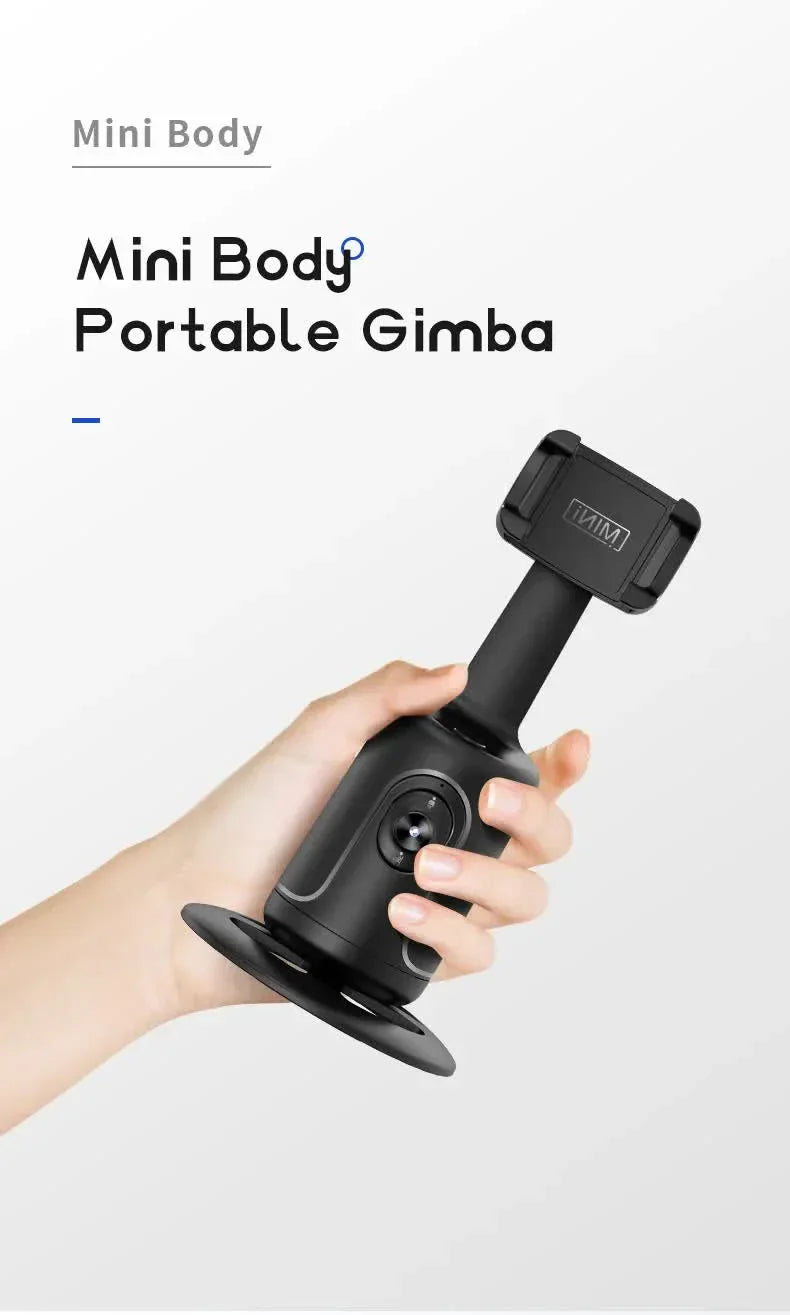 Pink AI Smart Auto Tracking Phone Holder - 360° Rotation Face & Body Tracking Mount