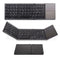 Black Tri-Fold Bluetooth Keyboard with Touchpad - Multi-Device Compatible (iOS/Android/Win)