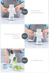 Grey Rotary Cheese Grater & Vegetable Slicer - Manual Shredder with 3 Interchangeable Drums