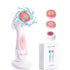 Pink Waterproof Facial Cleansing Spin Brush Set - Rechargeable with 3 Heads & Charging Stand