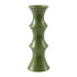 Glossy GreenCeramic Vase - Unique Bamboo-Look Design (25.5x9x7cm)