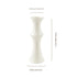 Matte White Ceramic Vase - Unique Bamboo Shape Design (20x8x5.5cm)