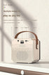 Beige Fun Portable Party Speaker - Karaoke Machine with Two Wireless Microphones and Voice Effects
