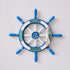 Nautical Wooden Rudder Wall Decor - 34cm Coastal Home Decor Accent (Light blue pull net rudder)