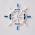 Nautical Wooden Rudder Wall Decor - 34cm Coastal Home Decor Accent (Blue and white rudder)
