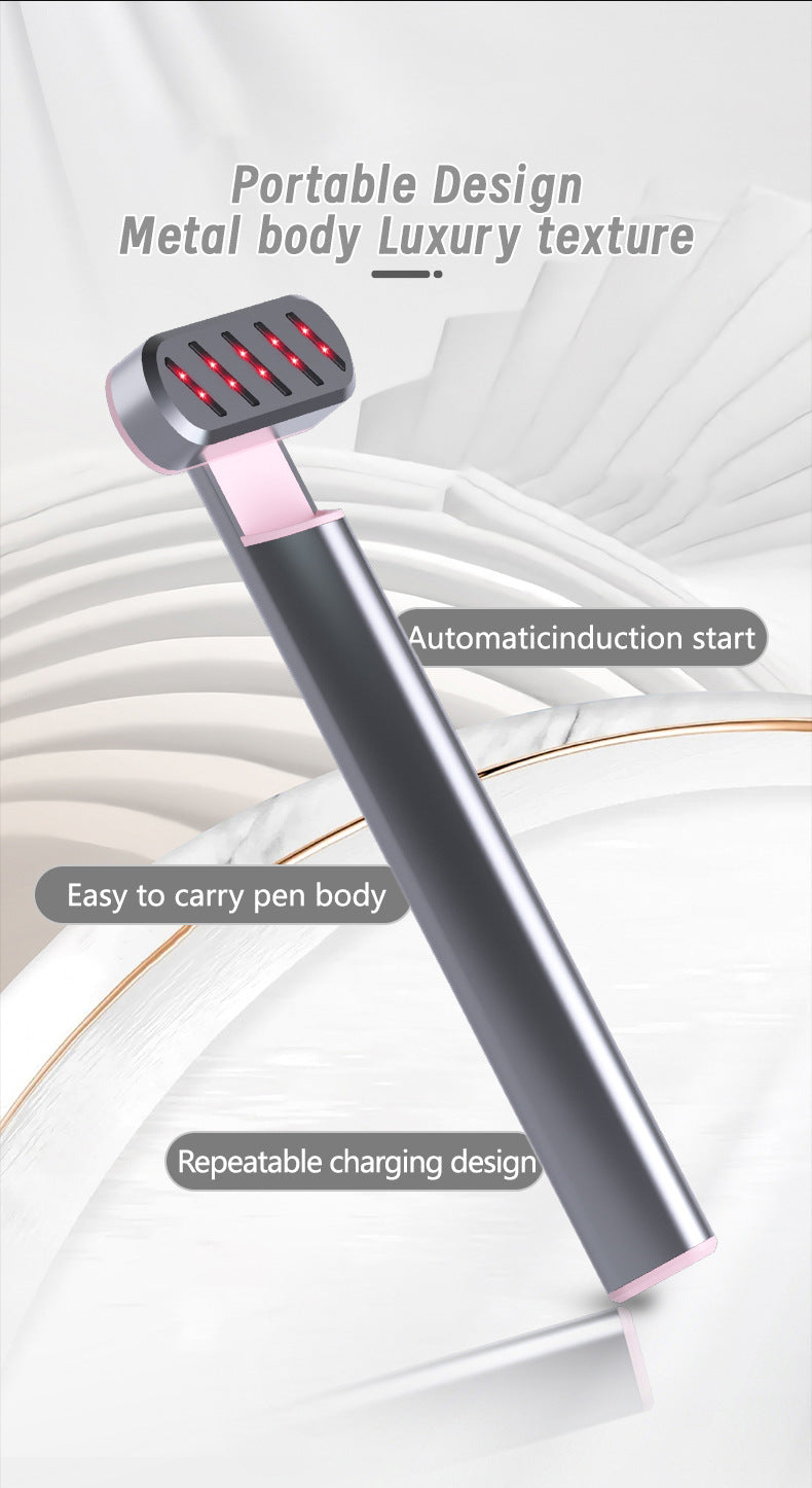 Rose Gold Anti-Aging Eye Care Device - 42°C Heat, Red Light, High-Frequency Vibration