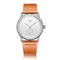 Brown Elegant Men's Watch with Leather Band - Small Seconds, Onion Crown Detail