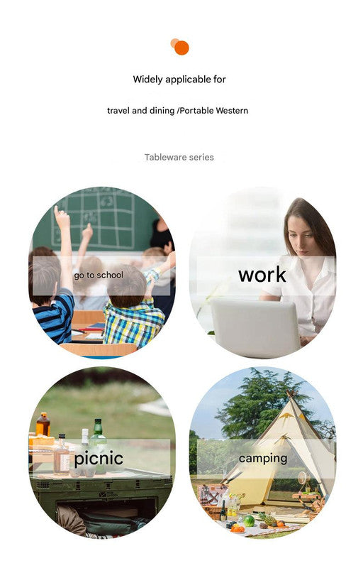 2 - pcs Light blue Reusable Travel Utensil Set with Case - 304 Stainless Steel Spoon, Fork & Chopsticks