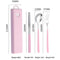 2 - pcs Pink Reusable Travel Utensil Set with Case - 304 Stainless Steel Spoon, Fork & Chopsticks