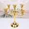 Gold Elegant Metal Candelabra 5 Arm Candle Holder -  Decorative Candelabra for Home, Weddings, Events