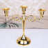 Gold Elegant Metal Candelabra 3 Arm Candle Holder -  Decorative Candelabra for Home, Weddings, Events