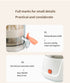 White Electric Citrus Juicer Press - Portable, Large Caliber, One-Click Operation(7.4v1600mAh battery)