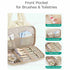 Black Puffy Travel Wash Bag with Wide-Mouth Access and Wet-Dry Pockets