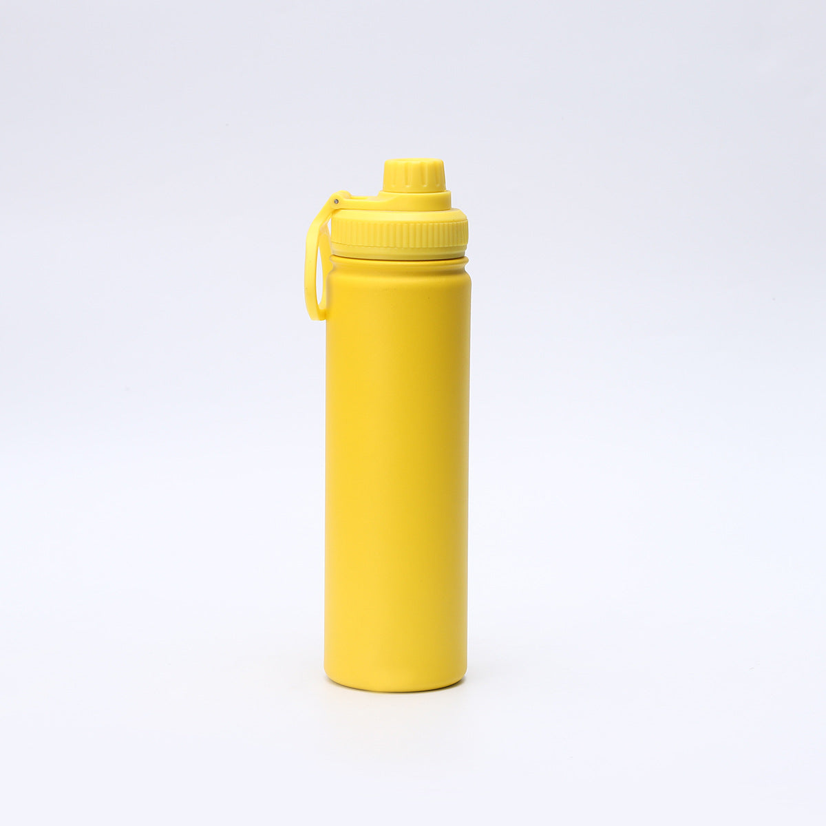 Yellow Portable Travel Thermos Bottle - Leakproof Stainless Steel Flask with Carry Handle (22oz - 660ml)