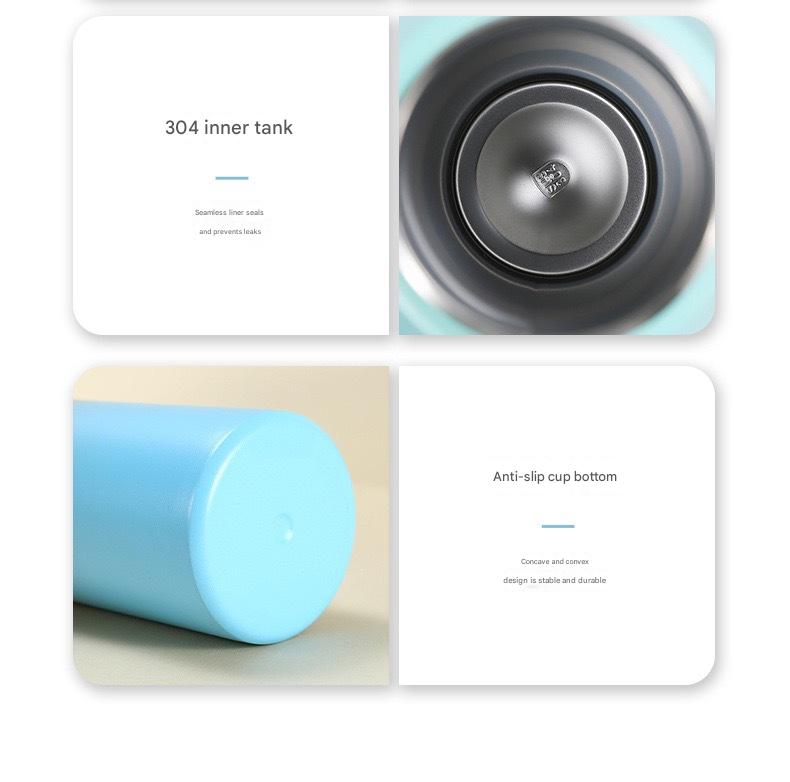 Yellow Portable Travel Thermos Bottle - Leakproof Stainless Steel Flask with Carry Handle (22oz - 660ml)