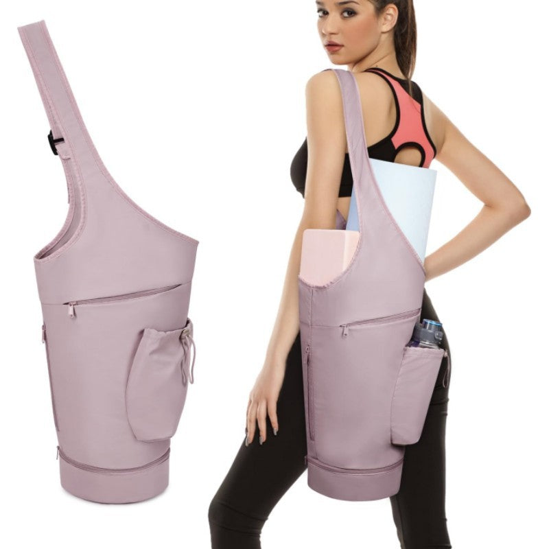 Pink All-in-One Yoga Sling Bag - Fits Mat & Gear, Large Opening, Side Pockets