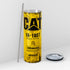Yellow Skinny Tumbler (591ml) - Fun CAT Oil Filter Replica for Construction Fans