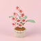Handmade Crochet Lily of the Valley Potted Plant - Everlasting Crochet Flower Arrangement (9 heads pink)
