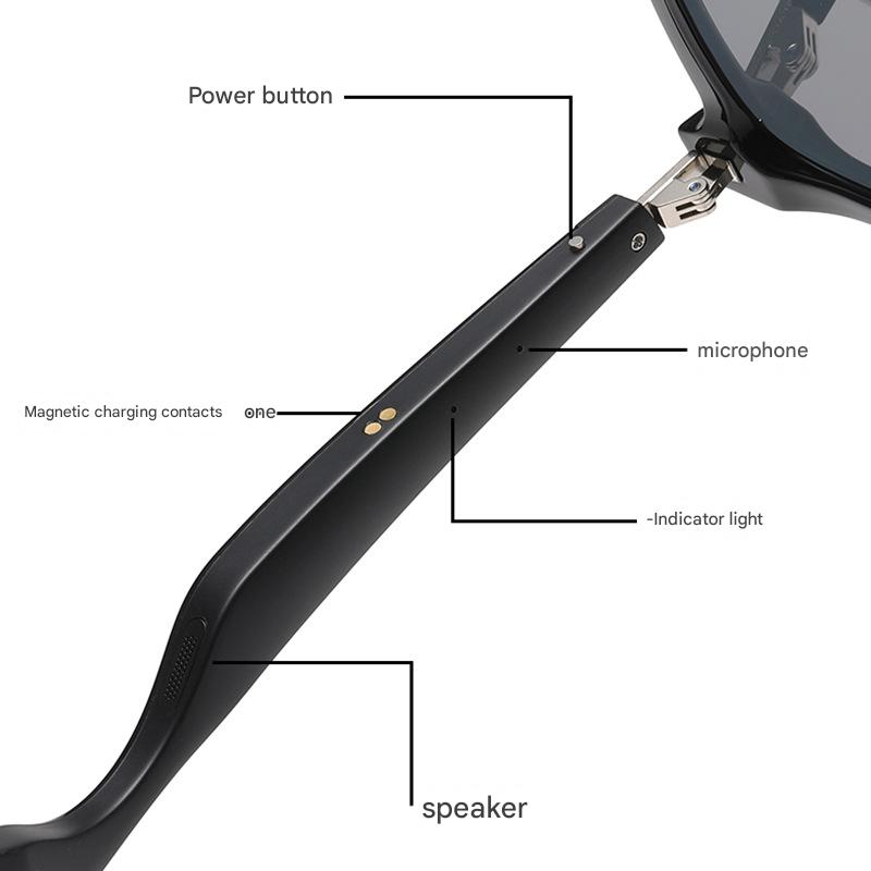 Blue lenses Fashion Bluetooth Music Sunglasses - UV Protection Eyewear with Speakers