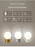Gold Portable Rechargeable LED Lantern Lamp - Touch Control 3-Color Dimmable Desk Light