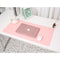 2 PCS Smoky pink/light blue Extra-Large Leather Table Mat for Study & Work - Pad for Students & Office Use (60x30cm)