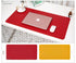 Wine red/yellow Extra-Large Leather Table Mat for Study & Work - Pad for Students & Office Use (100x50cm)