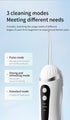 White Portable Ultrasonic Oral Irrigator with 3 Cleaning Modes Smart Teeth Cleaning Machine