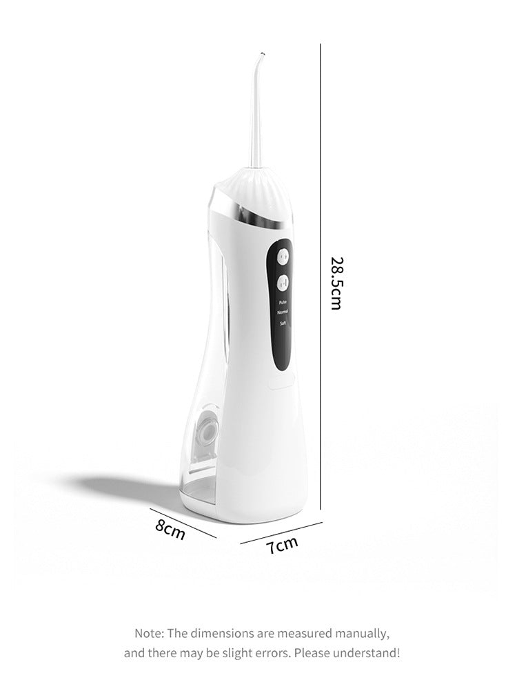 White Portable Ultrasonic Oral Irrigator with 3 Cleaning Modes Smart Teeth Cleaning Machine