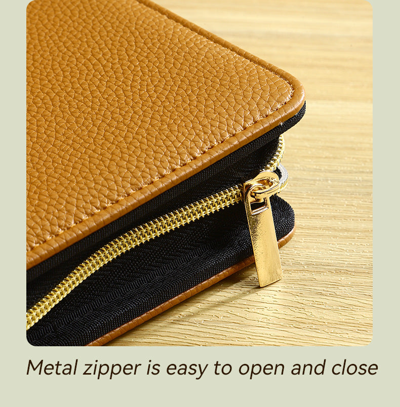 Green PU Leather Zippered Photo Album - Holds 240 3