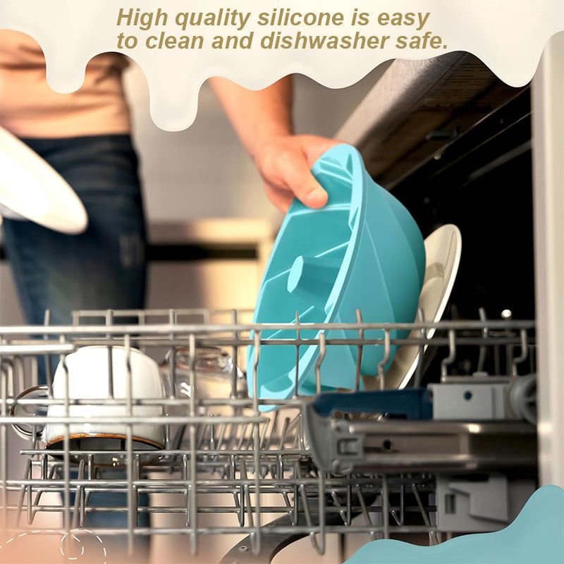 Green Non-Stick Silicone Cyclone Cake Pan Set (10 Molds) - Perfect for Desserts