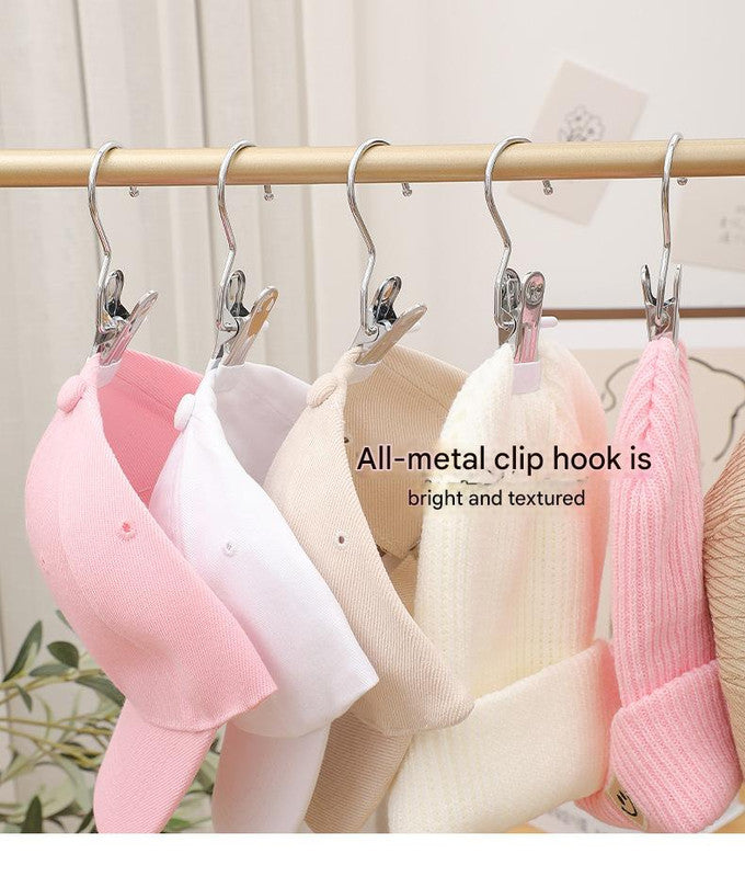 Black Stainless Steel Hanging Clips (35 PCS) - Strong Grip for Pants, Hats, Socks, Laundry
