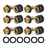 American Standard 3/4 Inch Brass Quick Connect Garden Hose Adapter (6 Male & 6 Female)