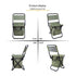 Foldable Camping Chair with Integrated 10L Insulated Cooler Bag - Camouflage color