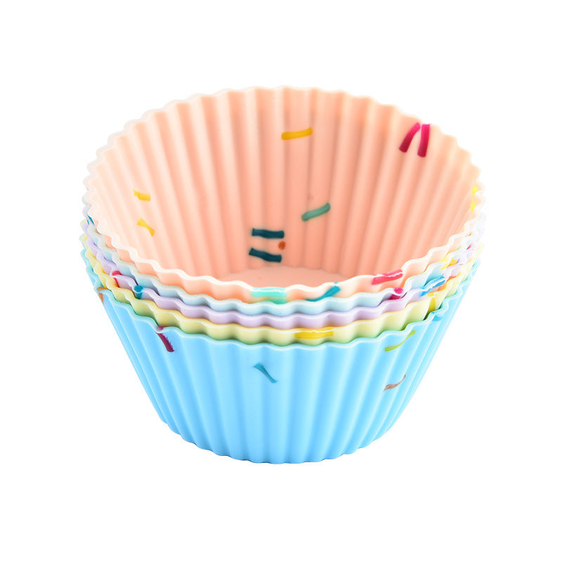 Style 1 Silicone Mini Cake Molds (30 Pack) -  For Cupcakes, Desserts (6.5x6.5x3.2cm)