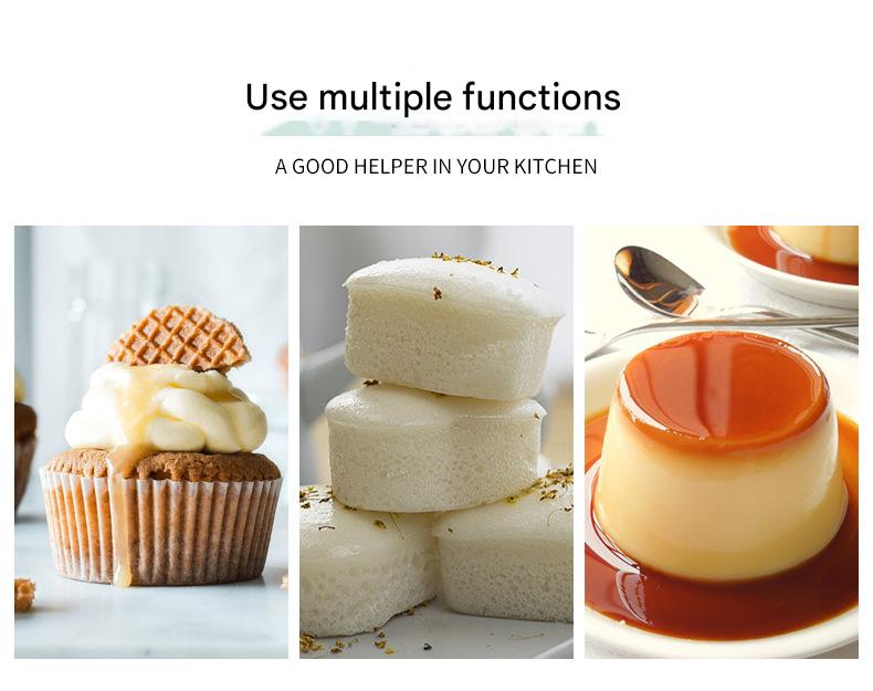 Style 3 Silicone Mini Cake Molds (30 Pack) -  For Cupcakes, Desserts (7x7x2.5cm)