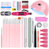 Complete Nail Art Manicure Kit - UV LED Lamp, Electric Drill, Brushes & Accessories
