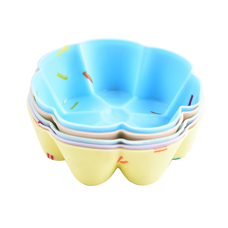 Style 8 Silicone Mini Cake Molds (30 Pack) -  For Cupcakes, Desserts (7x7x2.5cm)